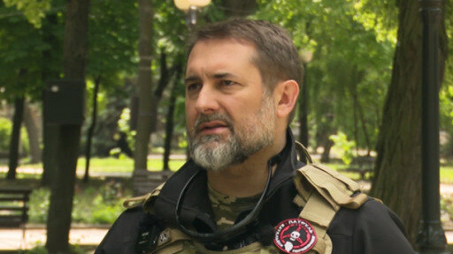 Im DW-Interview: Serhiy Haidai, Gouverneur der Oblast Luhansk in der Ukraine.