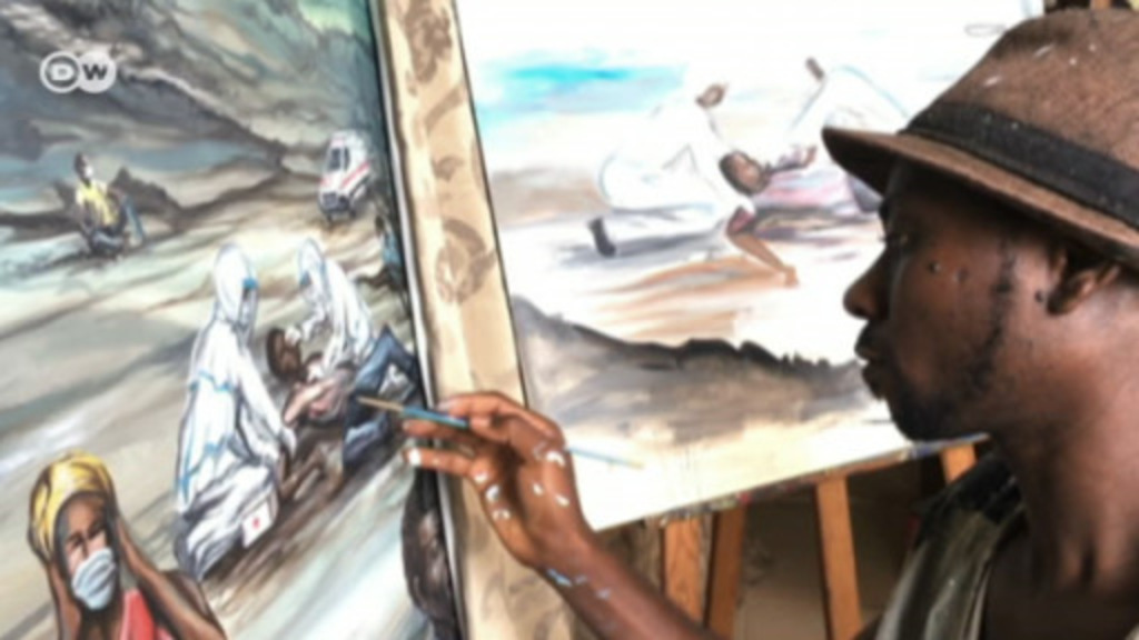Ghanaian artist dedicates paintings to health workers DW News