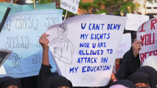 In India, a debate is raging over whether the government can ban hijabs and burqas in the classroom.