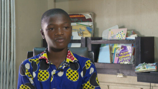 In one of the biggest slums in Lagos, Nigeria, some children find peace, quiet, and books.