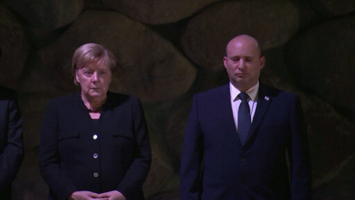 La canciller alemana se reunió con el primer ministro israelí y su gabinete para hablar de seguridad regional.