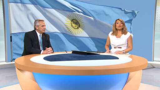 Alberto Fernández en entrevista exclusiva con Deutsche Welle. El presidente argentino condena la invasión de Ucrania.