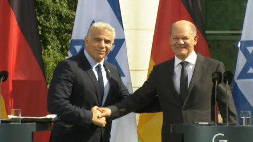 El primer ministro israelí, Yair Lapid, se citó con el canciller Olaf Scholz para afianzar su alianza militar