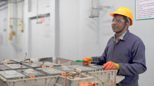 A power storage system developed by an Indian startup runs on second-life lithium-ion batteries.