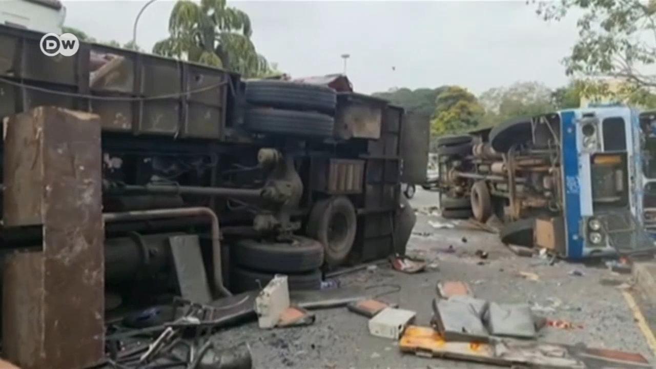 Schwere Unruhen in Colombo