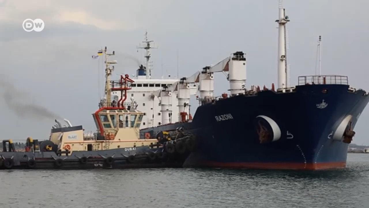 Mit 26.000 Tonnen Mais an Bord ist der Frachter Razoni unterwegs von der Ukraine in den Libanon.