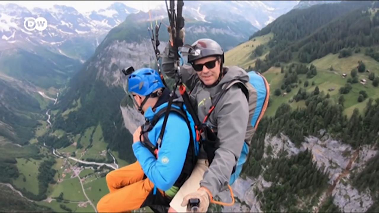 Szwajcarska Via ferrata - 600 metrów nad przepaścią