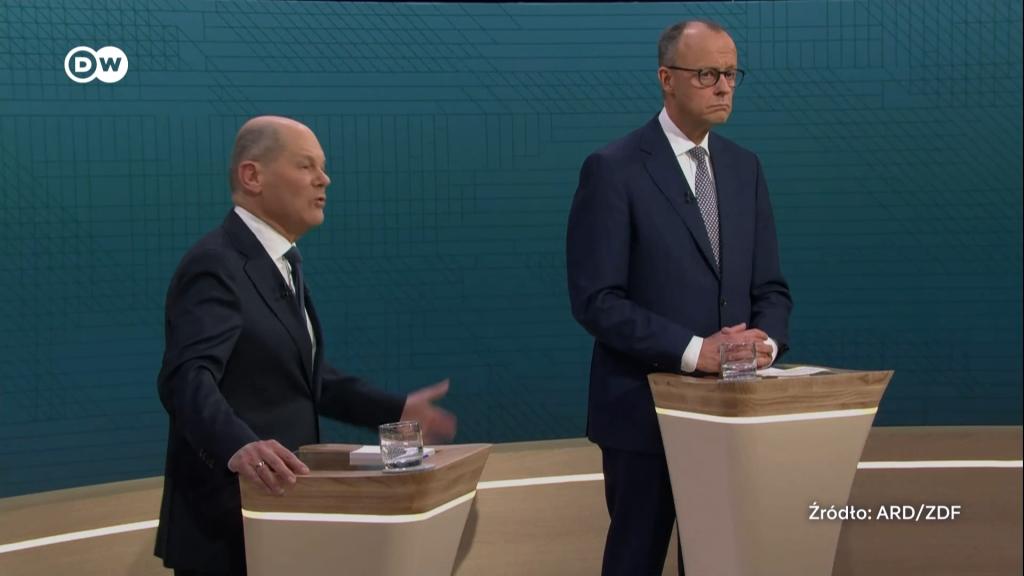 Wybory do bundestagu 2025: pierwsza debata wyborcza między scholzem i merzem