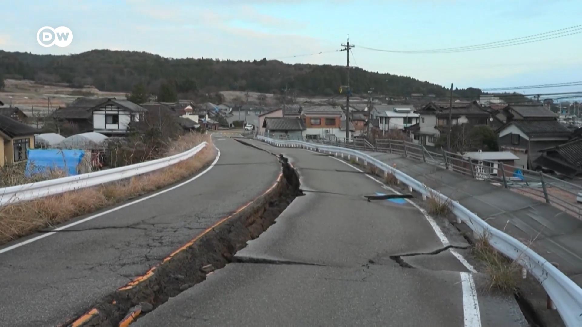位于日本西海岸的石川县在元旦当天遭遇大地震，当局证实已造成房屋道路损坏，以及至少48人死亡，预计此数字还将继续上升。近期可能会有强烈余震，日本首相形容营救幸存者是与时间比赛。